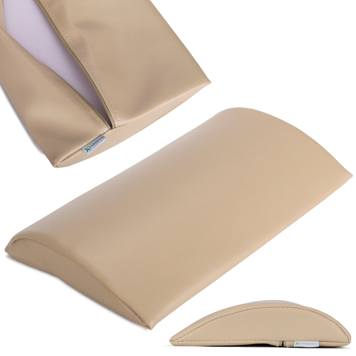 Lenden-Halbrolle für Massage | 40x25x5 | Polsterung Vinyl Flex