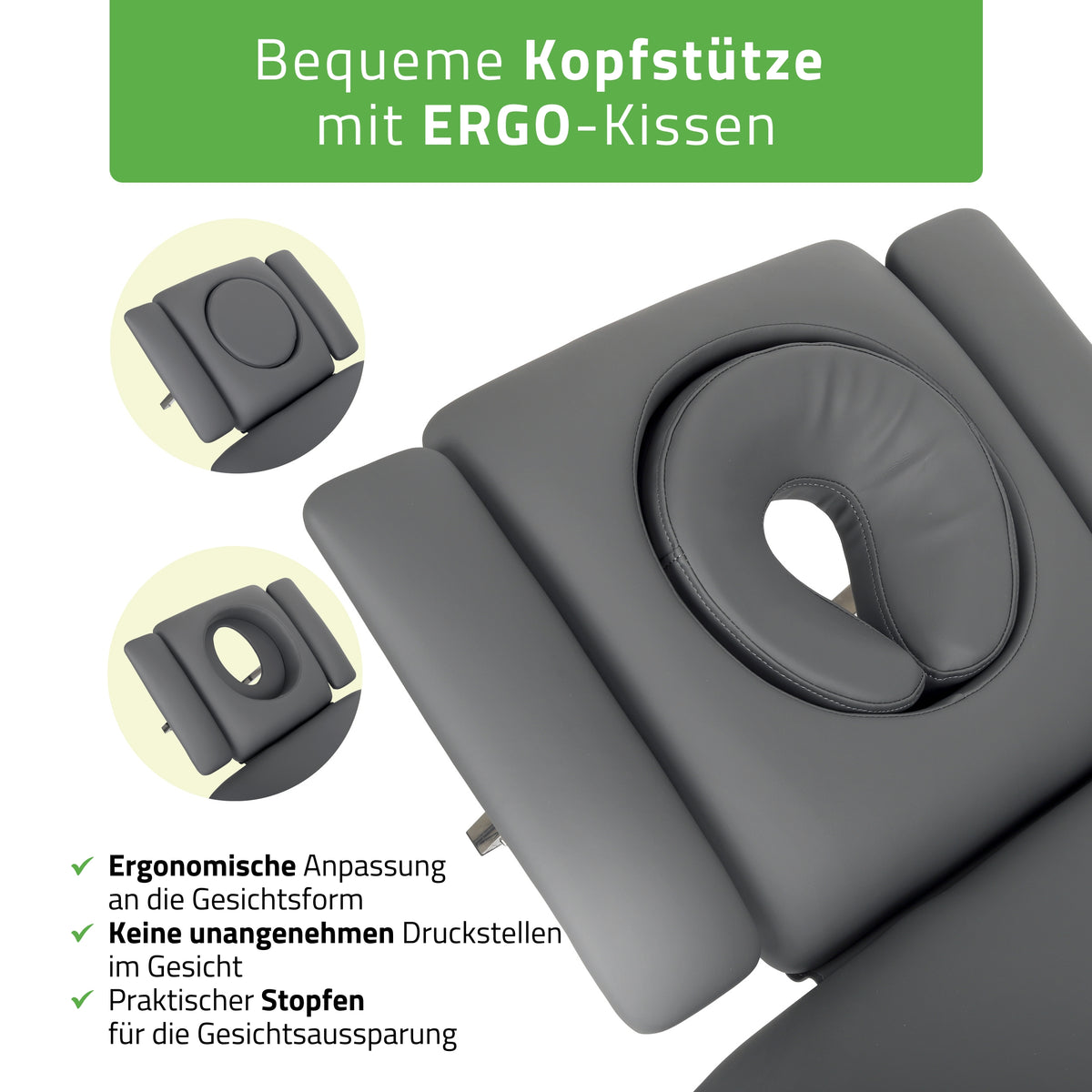 Set Therapieliege Elektrisch Fortis 4 Ergo + Massagepistole Dynamic Pro + Vollrolle 15x60 + Vliesstoff-Unterlage auf Rolle