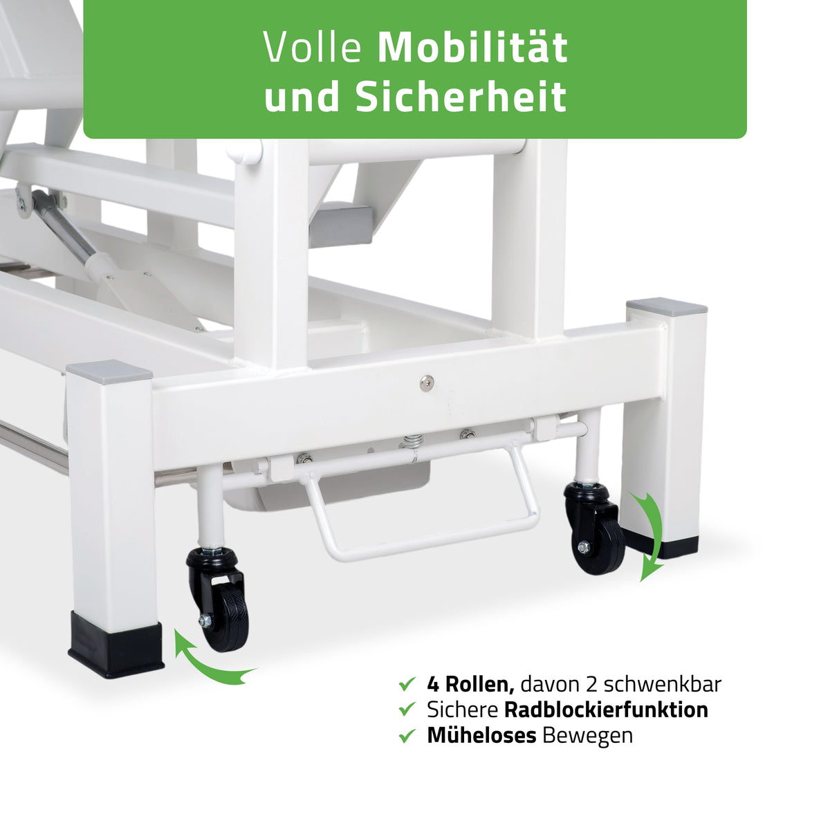 Set Therapieliege Elektrisch Fortis 5 Ergo + Massagepistole Dynamic Pro + Vollrolle 15x60 + Vliesstoff-Unterlage auf Rolle