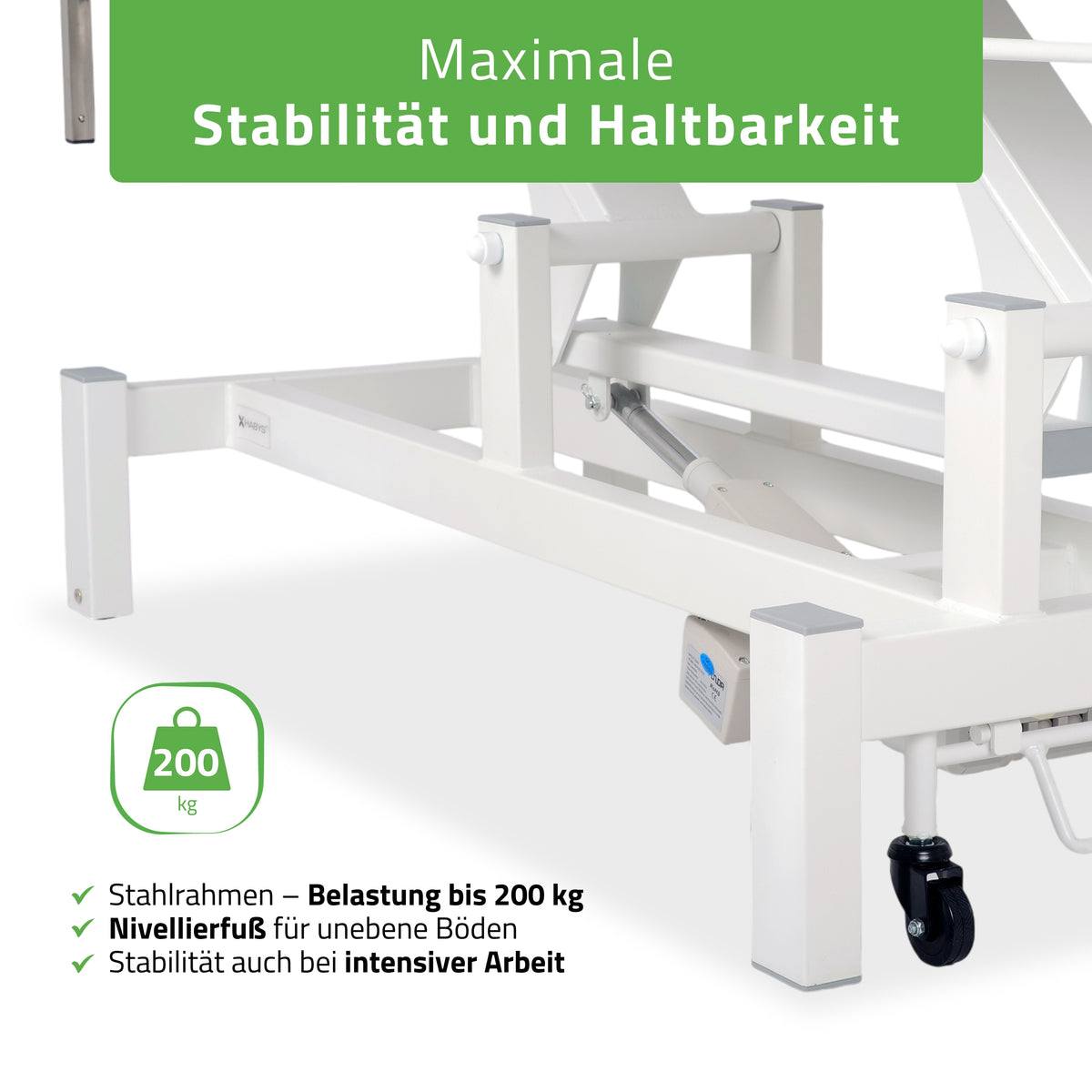 Set Therapieliege Elektrisch Fortis 5 Ergo + Massagepistole Dynamic Pro + Vollrolle 15x60 + Vliesstoff-Unterlage auf Rolle