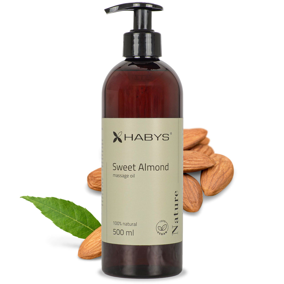 Massageöl Nature Sweet Almond | 500 ml mit Pumpe