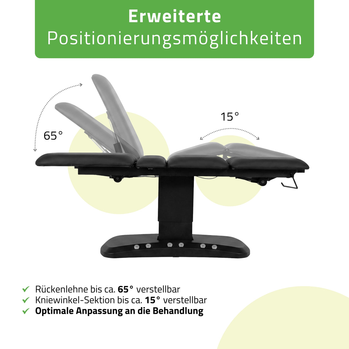 Kosmetikliege Elektrisch mit Heizung | Serenity Ergo 4 | für Massage und SPA Anwendungen