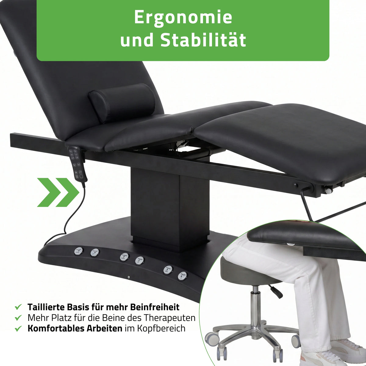 Kosmetikliege Elektrisch mit Heizung | Serenity Ergo 4 | für Massage und SPA Anwendungen
