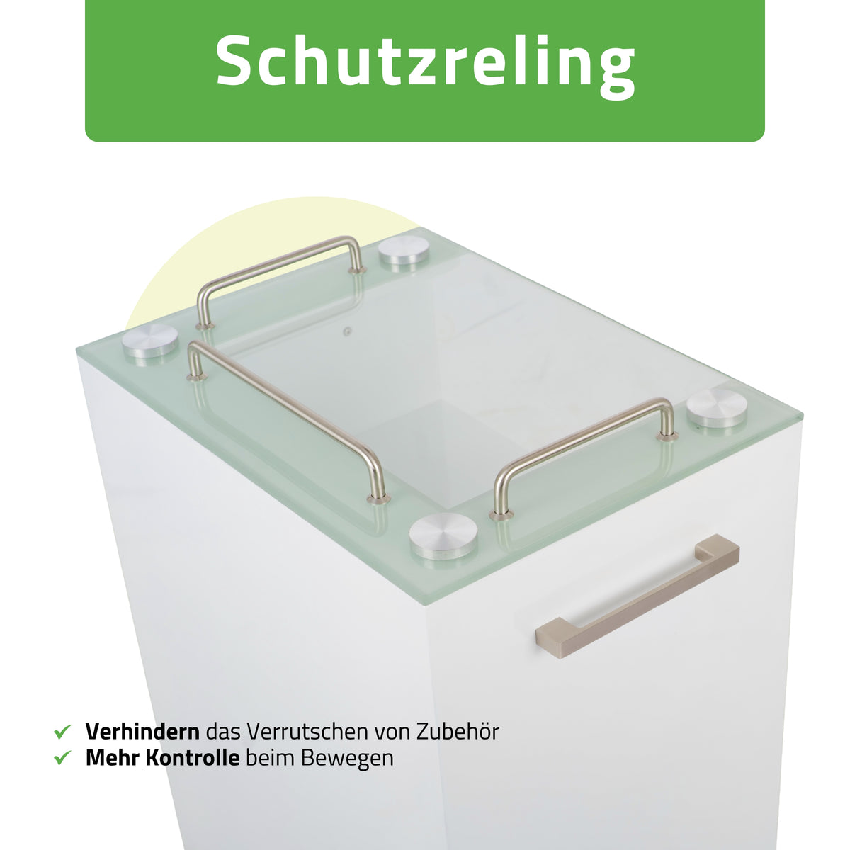Habys Kosmetikwagen Milo | mit 3 Schubladen | Weiß
