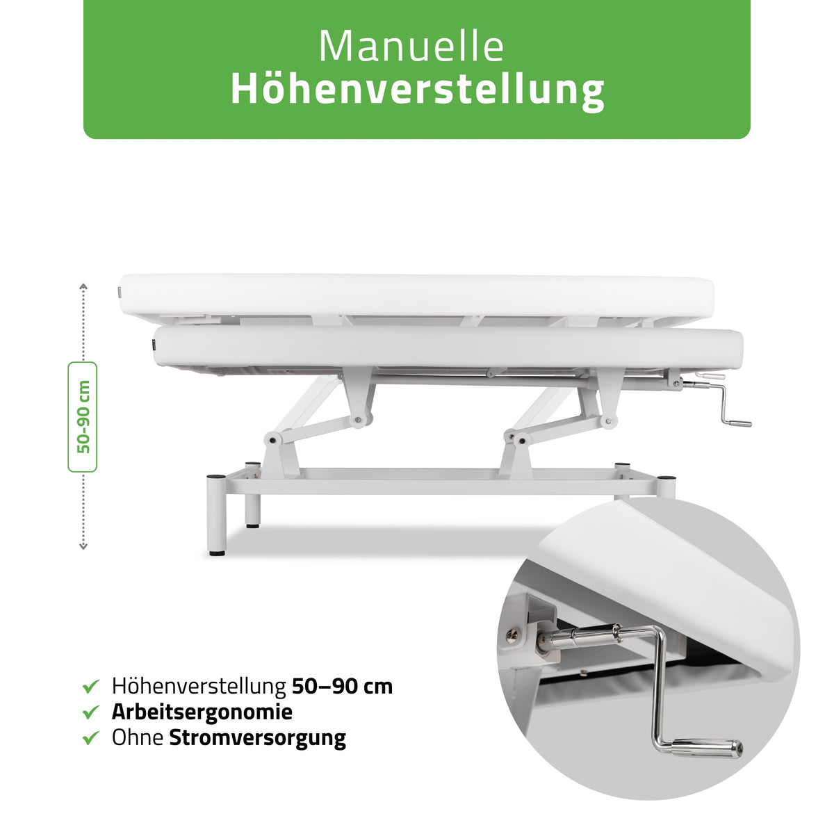 Stationäre Massageliege Vigo 1 | mit Kurbelverstellung