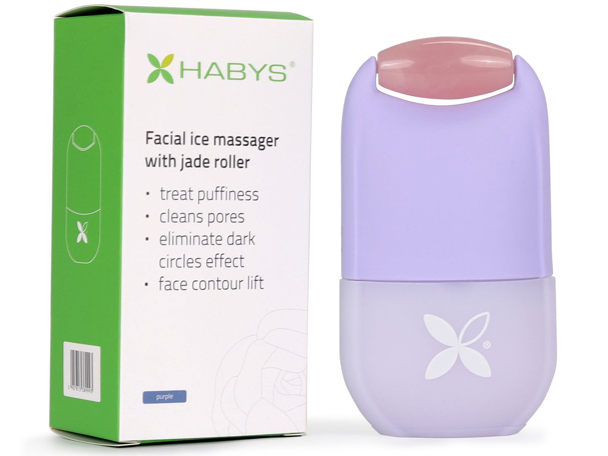 Eis-Gesichtsmassagegerät mit Roller | Ice Roller lila