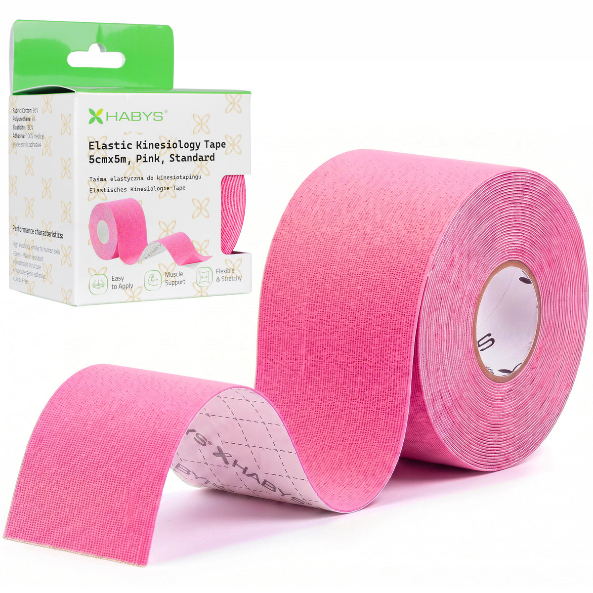 Habys Kinesiologie Tape Standard | elastisches Tape | 5cm × 5m