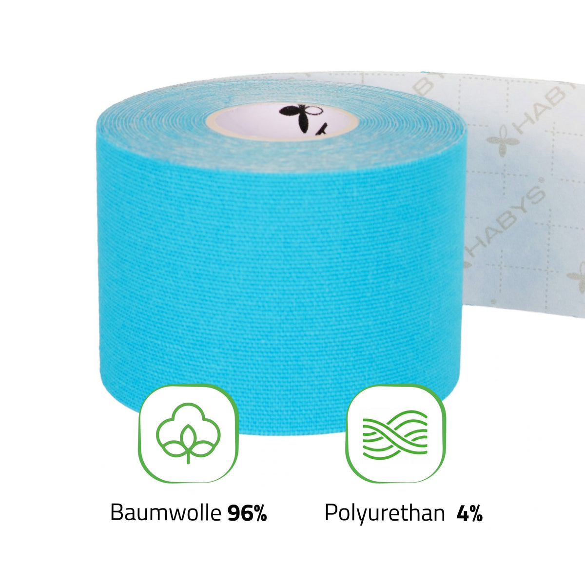 Habys Kinesiologie Tape Gesicht | elastisches Tape | 5cm × 5m | Face