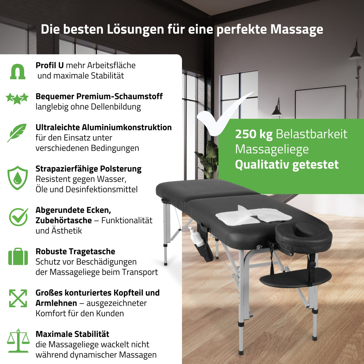 Massageliege Klappbar Vera | Kosmetikliege