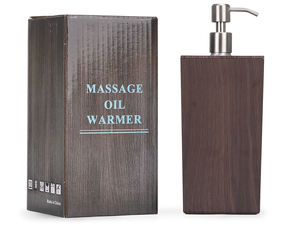Massageöl-Erwärmer mit 300 ml Aluminiumflasche | Dunkelbraun