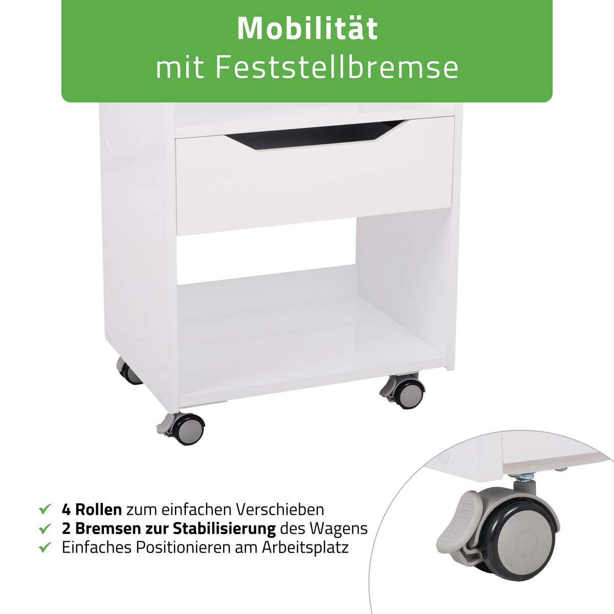 Habys Kosmetikwagen Ario | Weiß