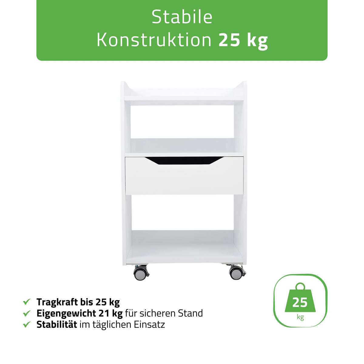 Habys Kosmetikwagen Ario | Weiß