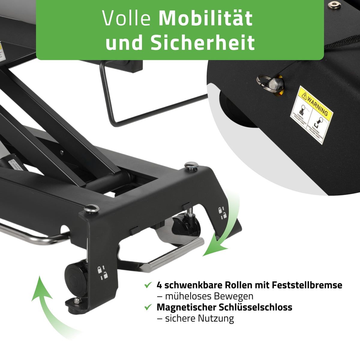Therapieliege Elektrisch Evero Cross X4 Ergo | 4-Segmente | Steuerrahmen | Grau-Schwarz