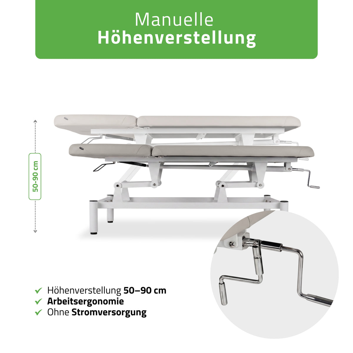 Stationäre Massageliege Vigo 2 | mit Kurbelverstellung