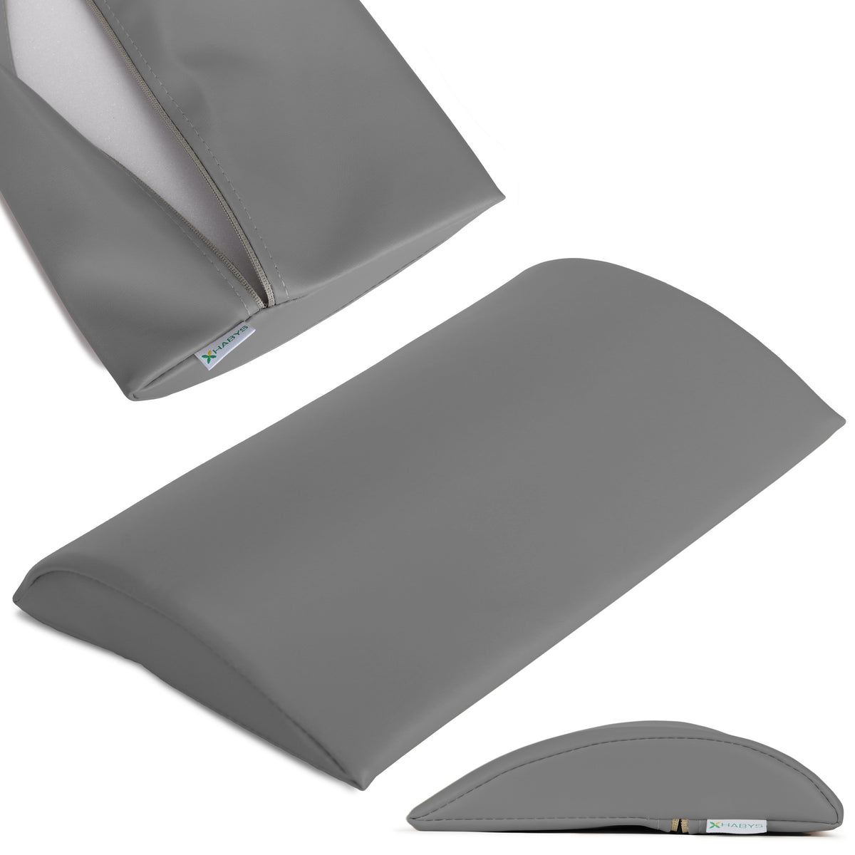 Lenden-Halbrolle für Massage | 40x25x5 | Polsterung Satin Comfort