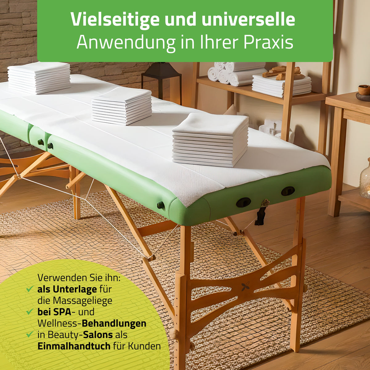 Zellulose-Unterlage | Zellulosehandtuch | 190×70 cm, 50 g/m² | 10 Stück