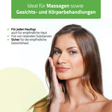 Gesichts-Massage-Set HABYS | Gua-Sha-Stein + |  Roller aus Jadeit + | natürliches Mandelöl 100 ml