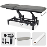 Set Therapieliege Elektrisch Fortis 2  + Massagepistole Dynamic Pro + Vollrolle 15x60 + Vliesstoff-Unterlage auf Rolle