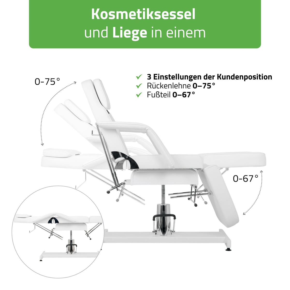 Habys Kosmetikliege Alora Hydraulisch | Massageliege