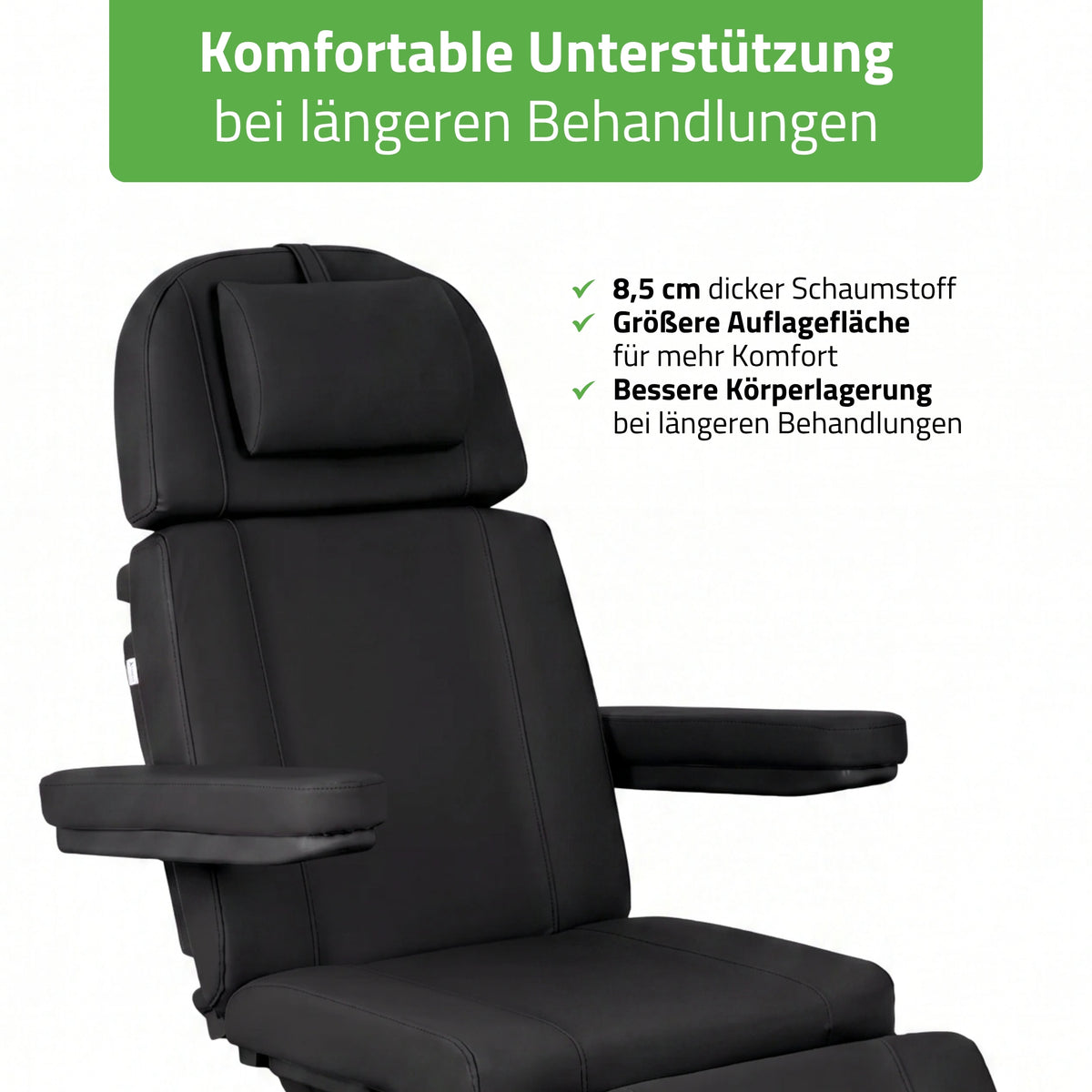 Kosmetikliege Elektrisch Tavia | Kosmetiksessel mit elektrischer Verstellung | Handfernbedienung