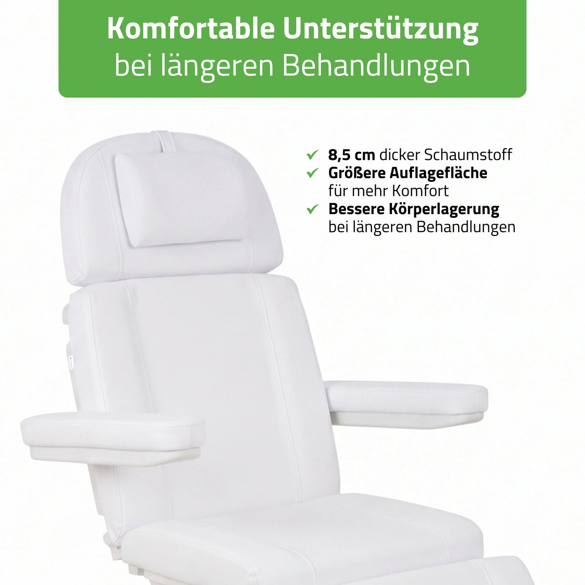 Kosmetikliege Elektrisch Tavia | Kosmetiksessel mit elektrischer Verstellung | Handfernbedienung