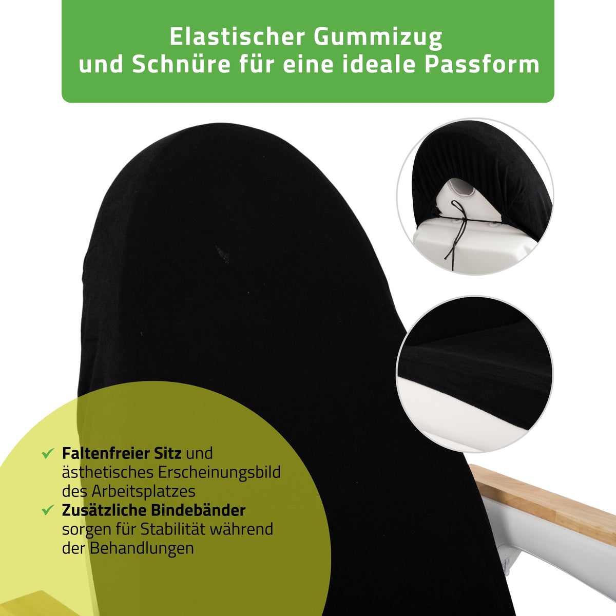 Frottee Bezug mit Gummizug und Schnüren für Kosmetikliege