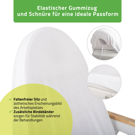 Frottee Bezug mit Gummizug und Schnüren für Kosmetikliege