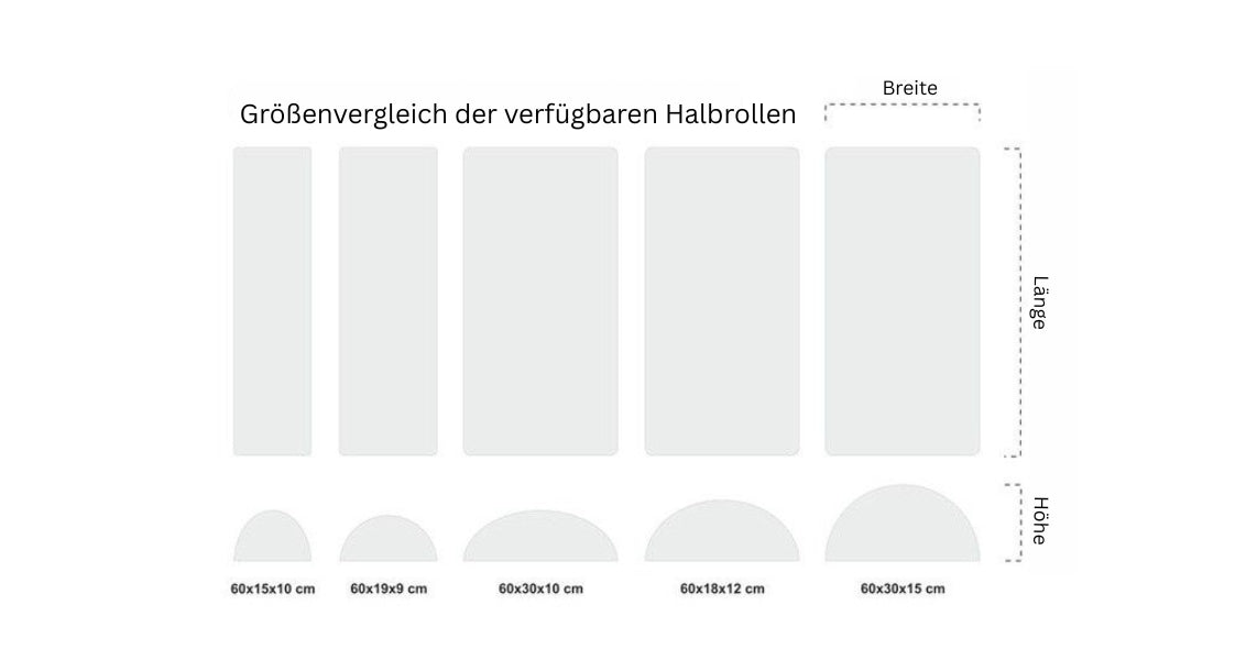 Lenden-Halbrolle für Massage | 40x25x5 | Polsterung Vinyl Flex
