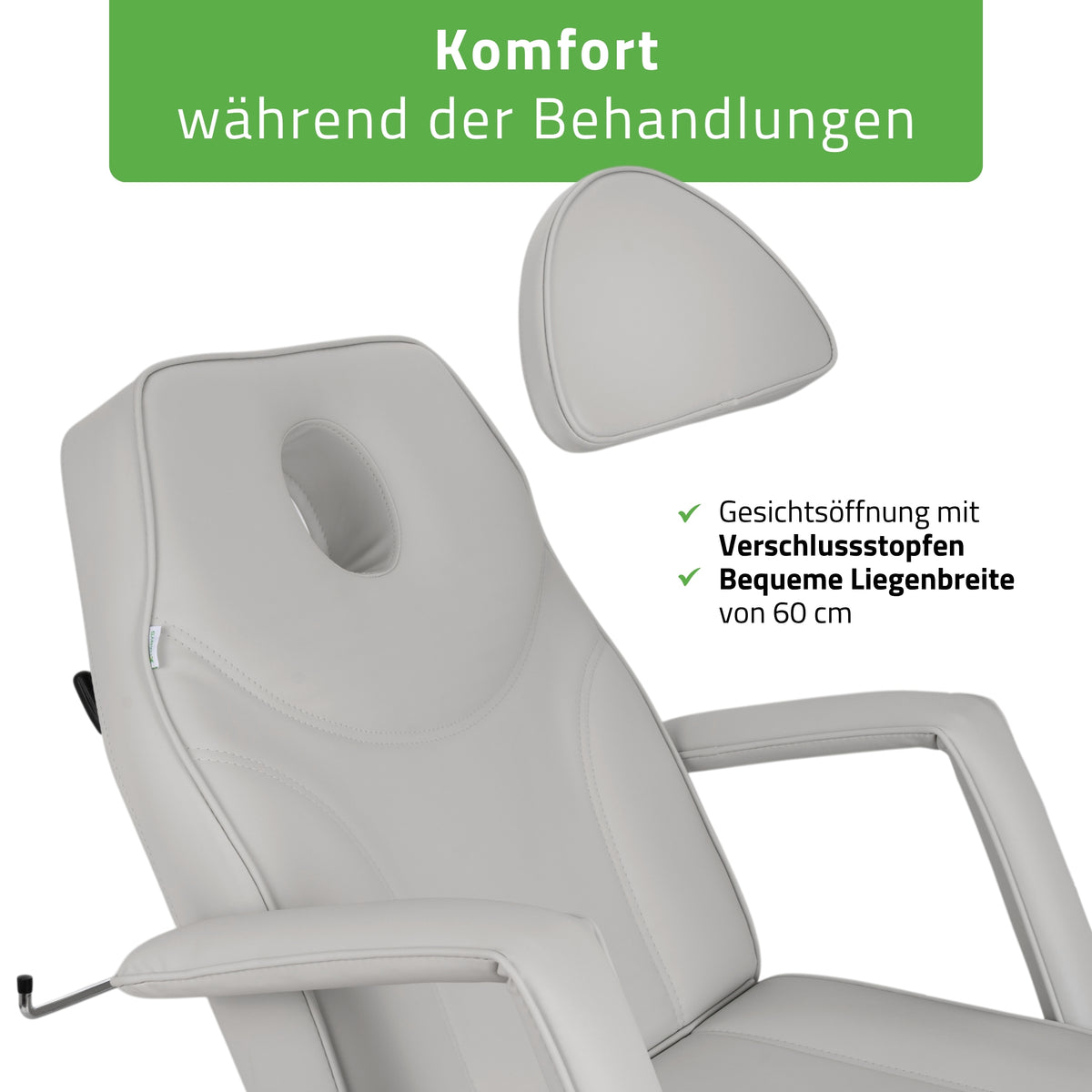 Kosmetikliege Elektrisch Laris | Kosmetiksessel mit elektrischer Verstellung | 1 Motor, Handfernbedienung