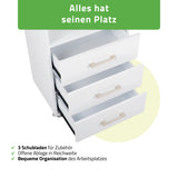 Habys Kosmetikwagen Milo | mit 3 Schubladen | Weiß