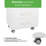Habys Kosmetikwagen Milo | mit 3 Schubladen | Weiß