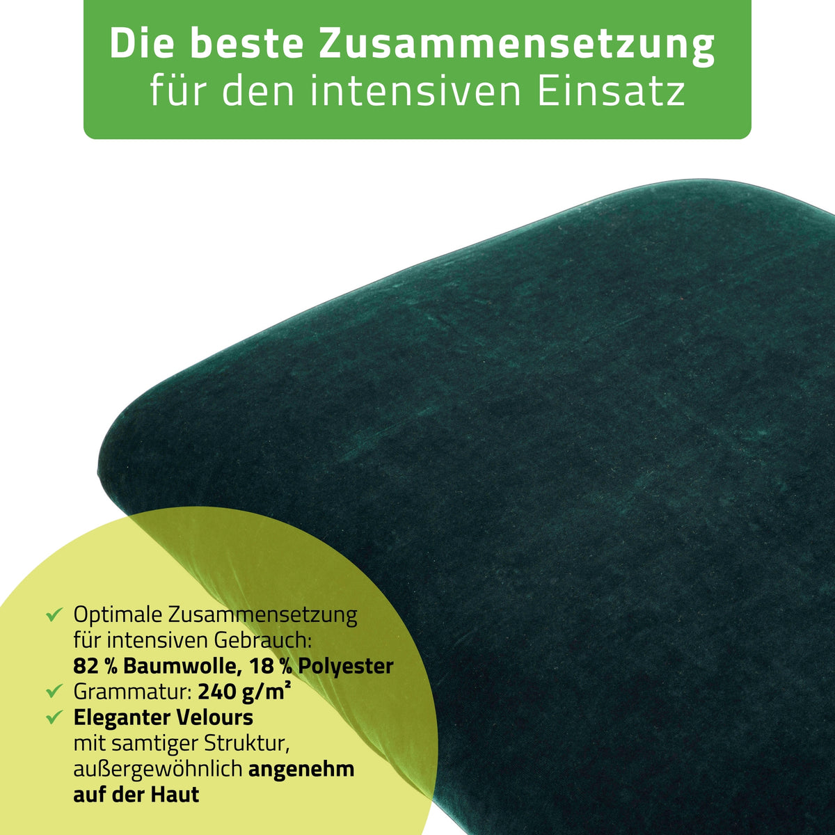 Velours Bezug mit Gummizug und Schnüren für Kosmetikliege