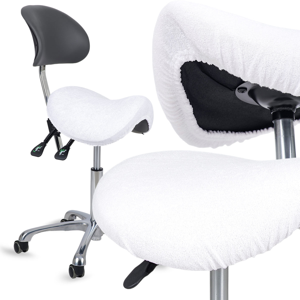 Frottee Bezug für Rollhocker | Durchmesser 34-40 cm