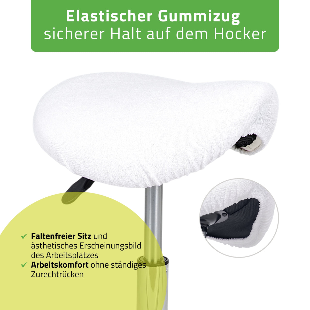 Frottee Bezug für Rollhocker | Durchmesser 34-40 cm