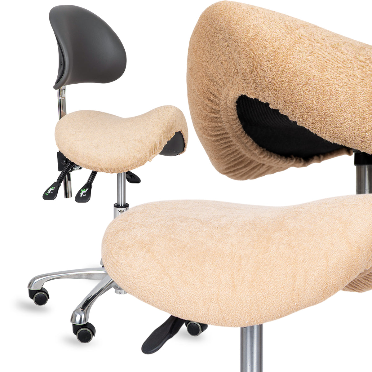 Frottee Bezug für Rollhocker | Durchmesser 34-40 cm