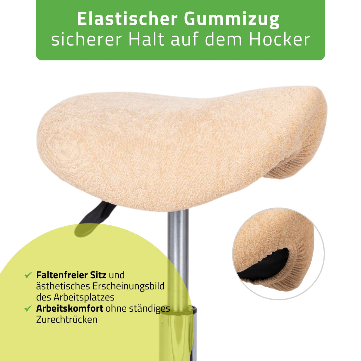 Frottee Bezug für Rollhocker | Durchmesser 34-40 cm