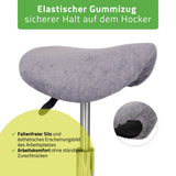 Frottee Bezug für Rollhocker | Durchmesser 34-40 cm