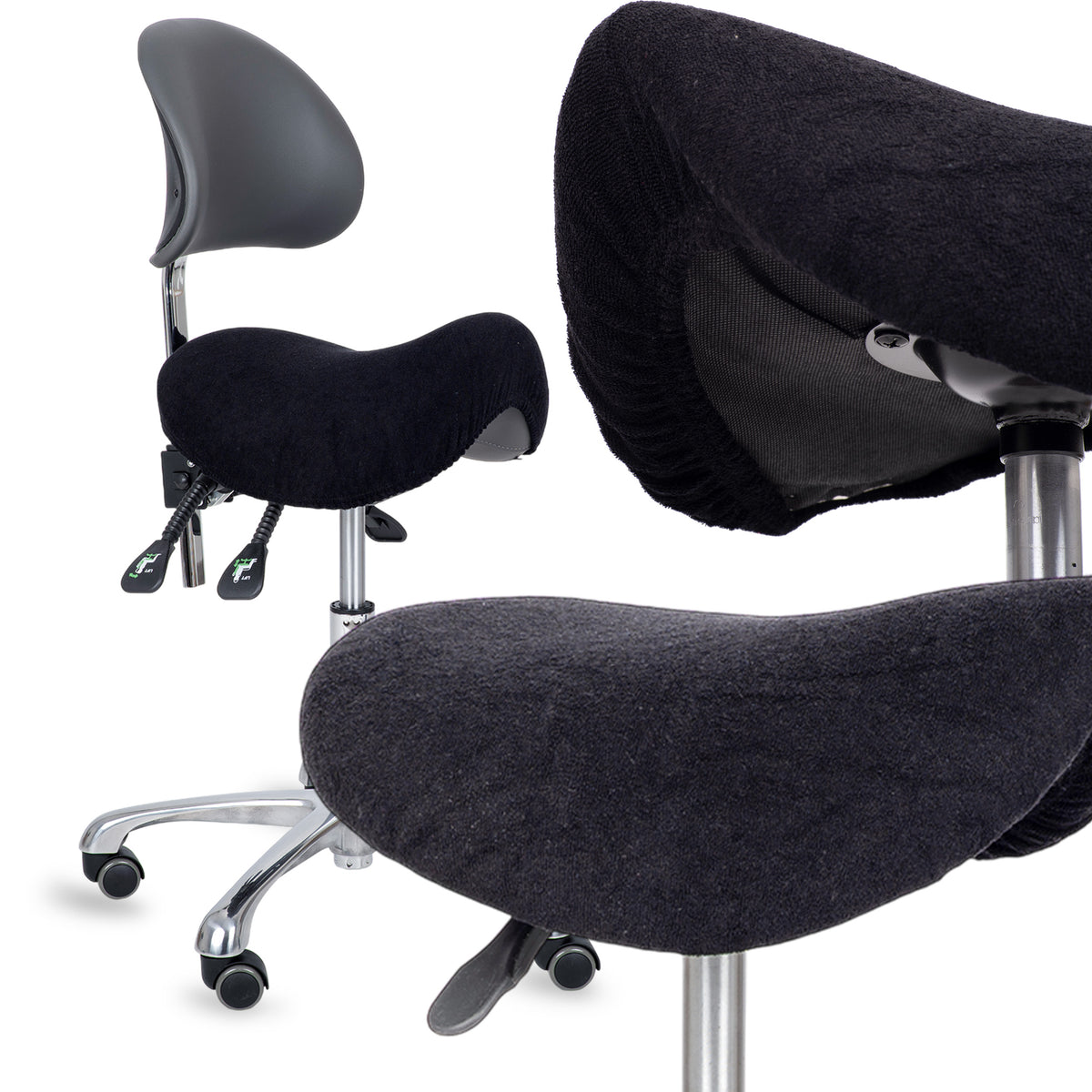 Frottee Bezug für Rollhocker | Durchmesser 34-40 cm