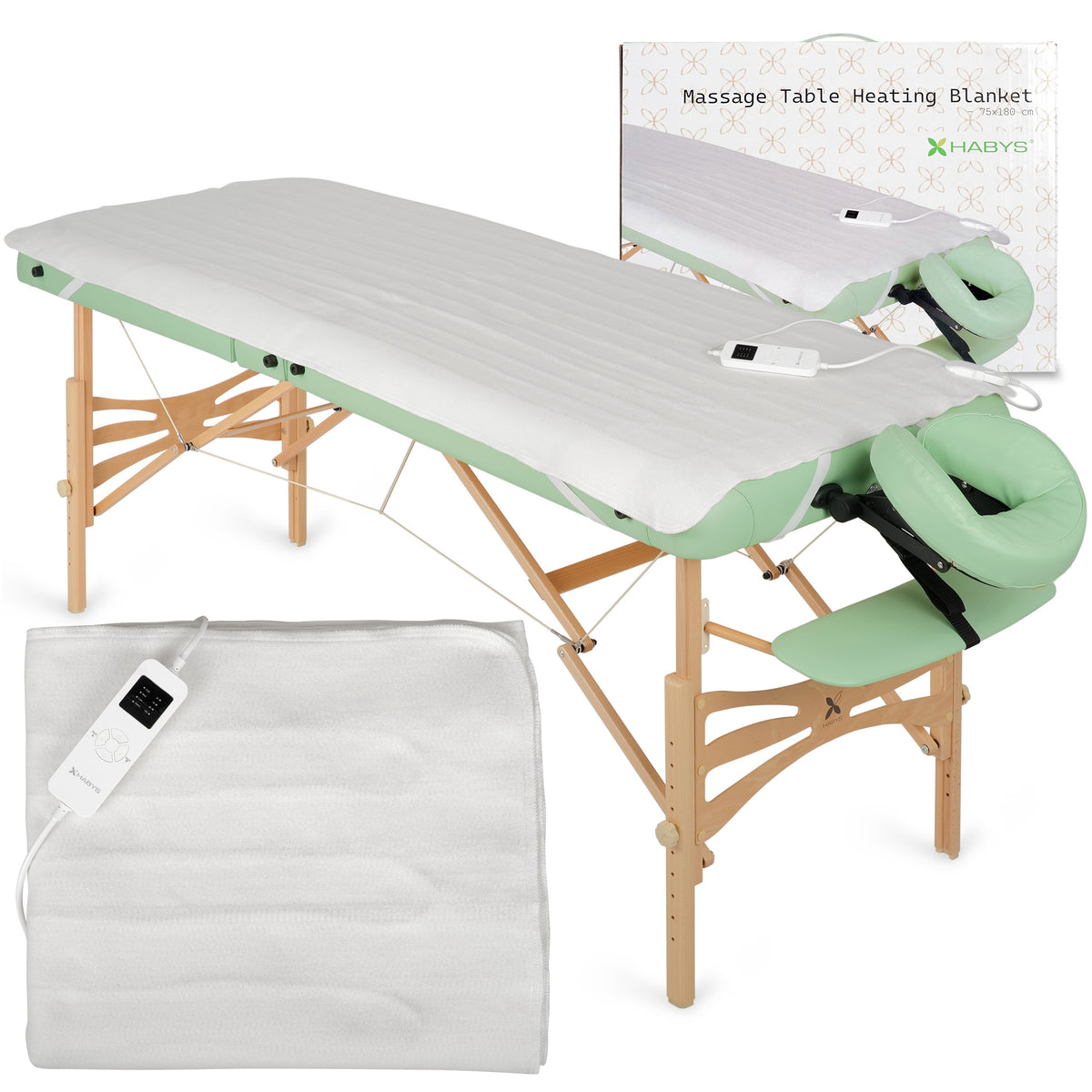 Elektrische Wärmematte für Massageliegen 75 × 180 cm| Wärmeunterbett  Heizdecke