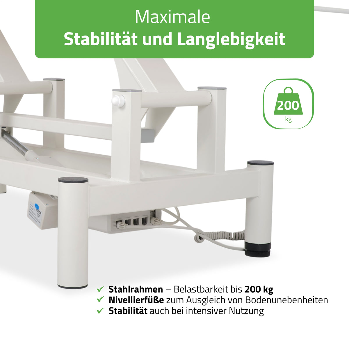 Massageliege Elektrisch Optima | 2-Segmente | Handfernbedienung
