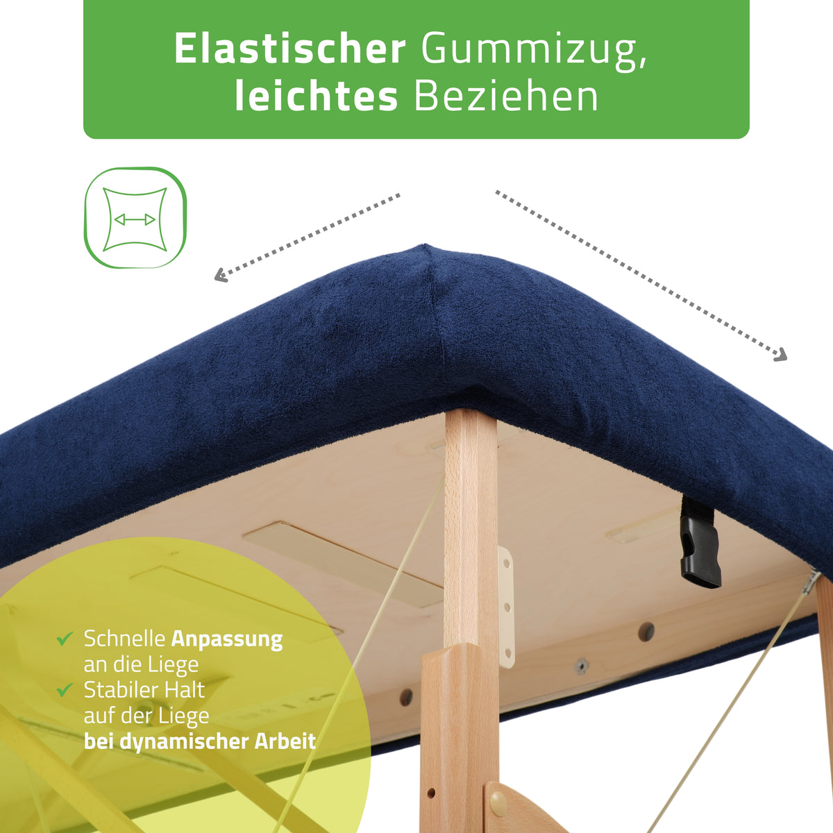 Frottee Bezug für klappbare Massageliegen | 1-teilig | 60-65/180-185 cm