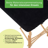 Set | Einteiliges Frottee Spannlaken für klappbare Massageliegen 60-65/180-185 | + Frottee-Bezug für die Kopfstütze