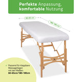 Frottee Bezug für klappbare Massageliegen | 1-teilig | 60-65/180-185 cm