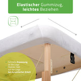 Set | Einteiliges Frottee Spannlaken für klappbare Massageliegen 60-65/180-185 | + Frottee-Bezug für die Kopfstütze