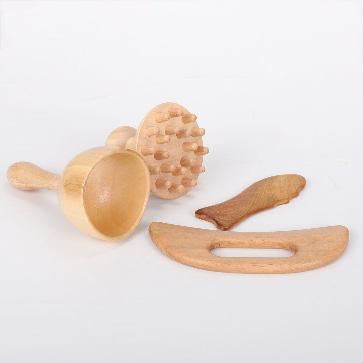 Holz-Massagewerkzeug-Set |  4-teilig