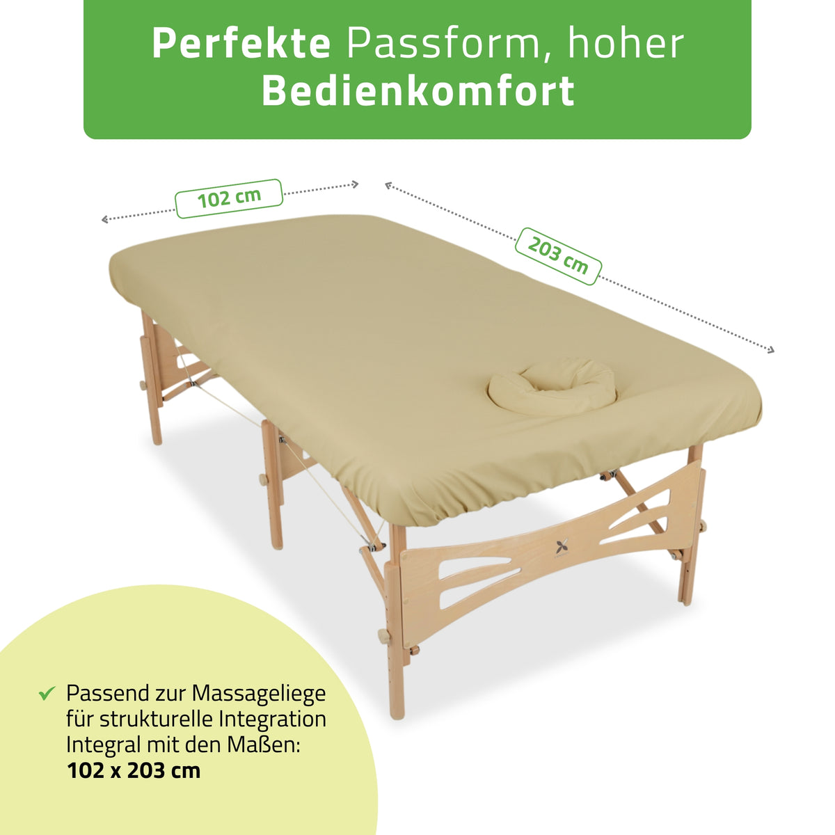 Ölresistenter Bezug für Massageliege Integral | mit Gummizug & 3 Spannern | C460