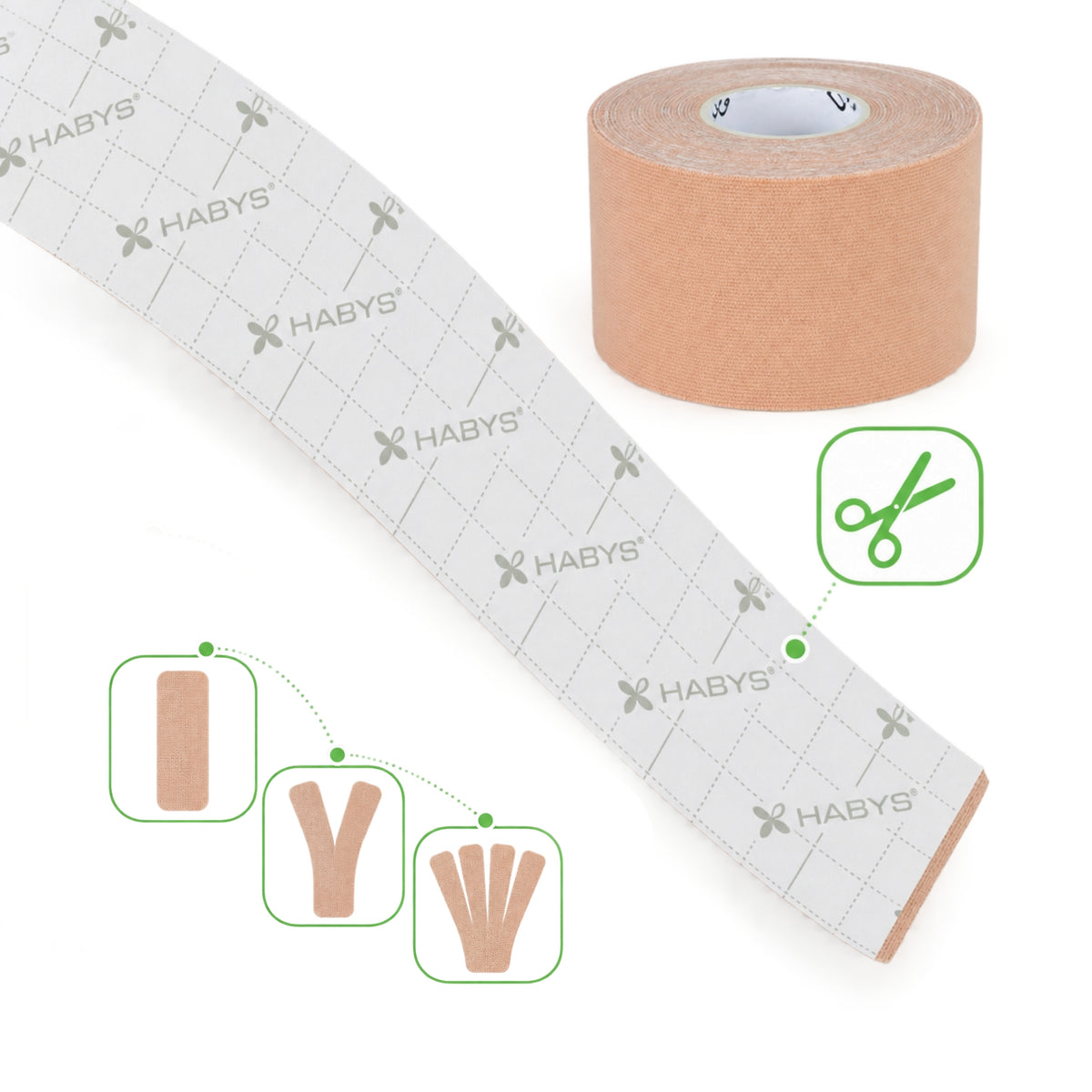 Habys Kinesiologie Tape Standard | elastisches Tape | 5cm × 5m
