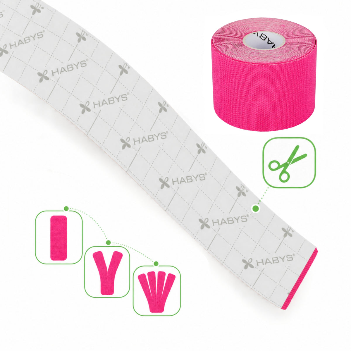 Habys Kinesiologie Tape Standard | elastisches Tape | 5cm × 5m