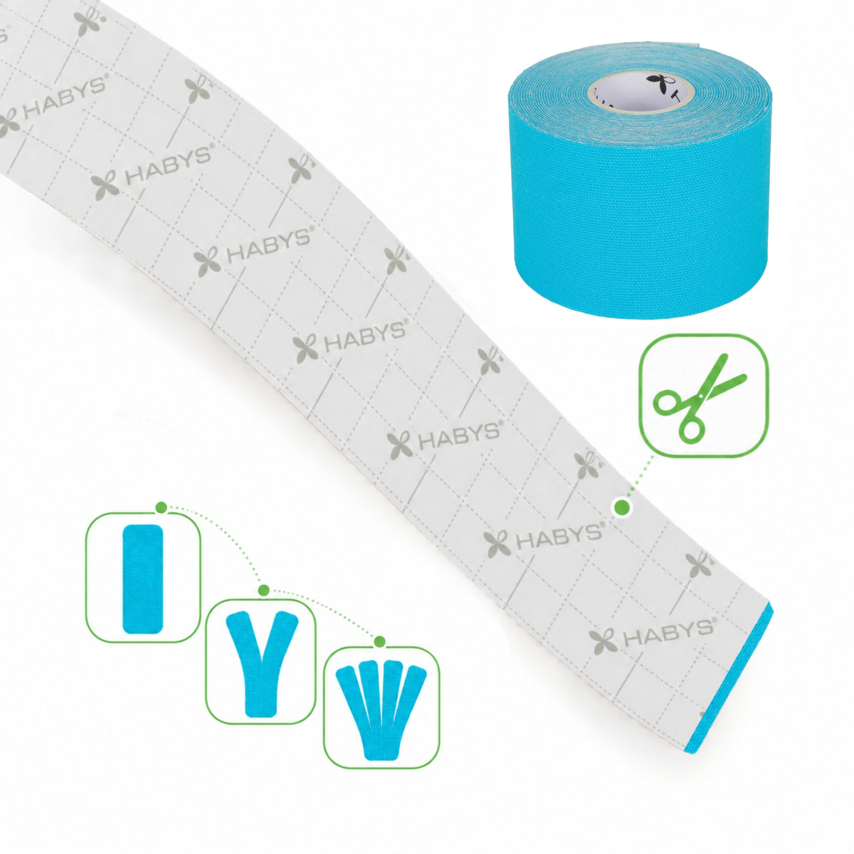Habys Kinesiologie Tape Gesicht | elastisches Tape | 5cm × 5m |  Face