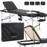 Massageliege Klappbar Adele | Kosmetikliege Tattooliege | Schwarz